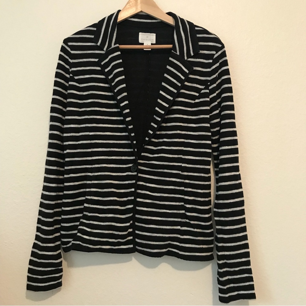 Carlson Women’s Stripe Open Front Sweater Size M